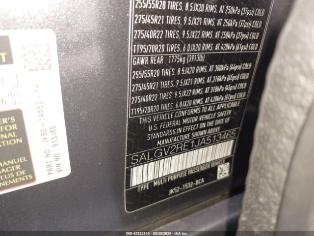 SALGV2RE1JA513465 Land Rover Range Rover 5.0l V8 Supercharged Autobiography