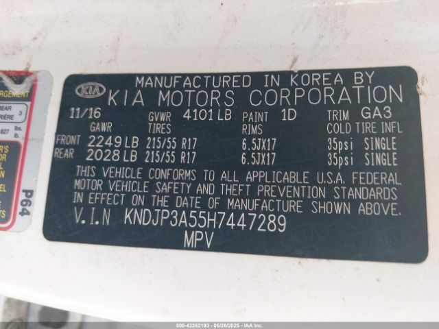 KNDJP3A55H7447289 KIA SOUL +
