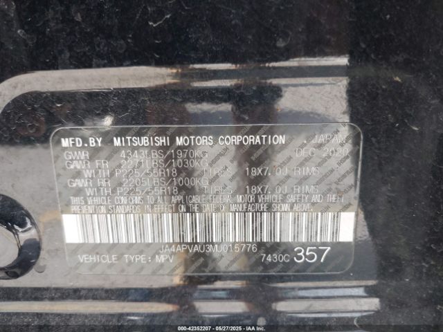 2021 MITSUBISHI OUTLANDER SPORT JA4APVAU3MU015776 Photo 8