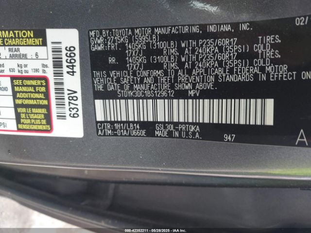 2011 TOYOTA SIENNA 5TDYK3DC1BS129612 Photo 8