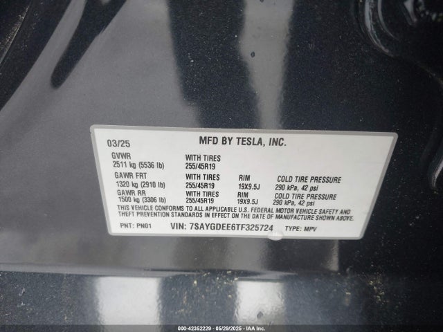 2026 TESLA MODEL Y 7SAYGDEE6TF325724 Photo 8