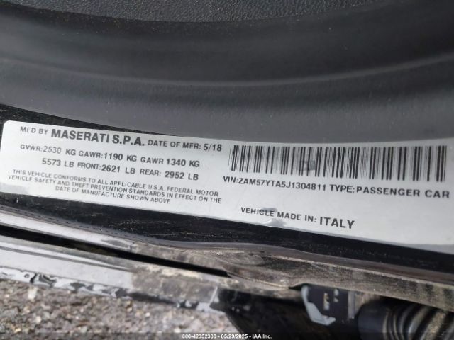 2018 MASERATI GHIBLI ZAM57YTA5J1304811 Photo 8