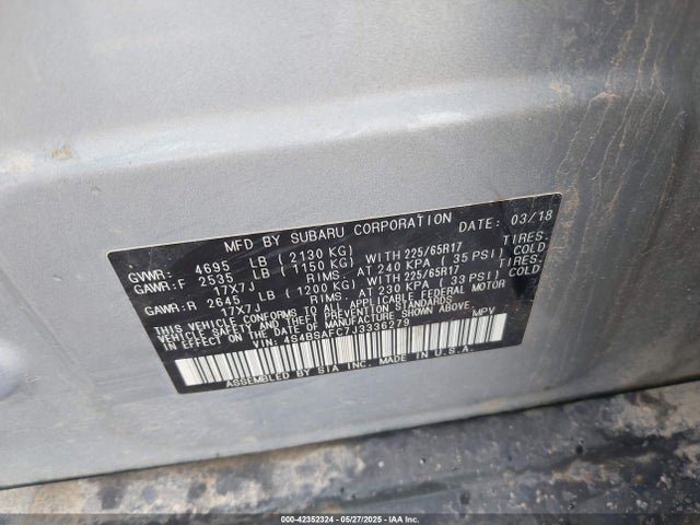 4S4BSAFC7J3336279 Subaru u5