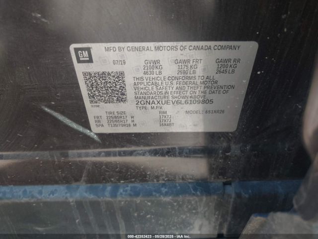 2020 CHEVROLET EQUINOX 2GNAXUEV6L6109805 Photo 8