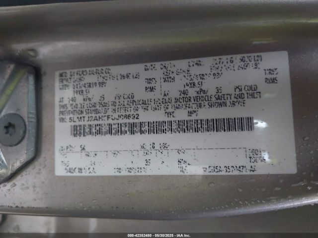 2015 LINCOLN MKC 5LMTJ2AH6FUJ08692 Photo 8