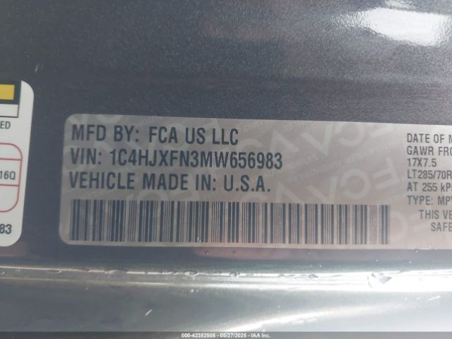 2021 JEEP WRANGLER UNLIMITED 1C4HJXFN3MW656983 Photo 8