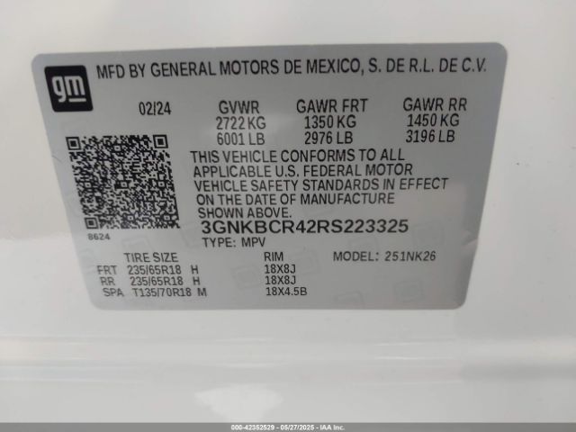 2024 CHEVROLET BLAZER 3GNKBCR42RS223325 Photo 8