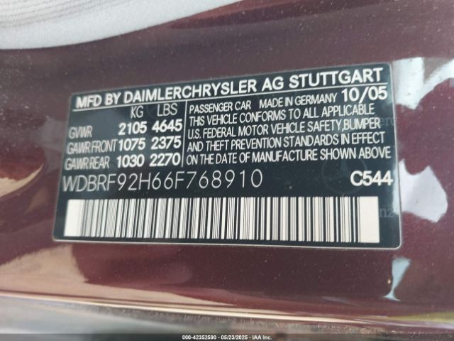 2006 MERCEDES-BENZ C 280 WDBRF92H66F768910 Photo 8