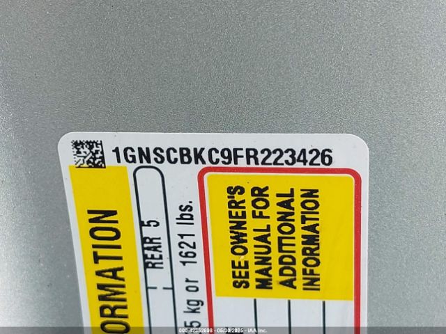 1GNSCBKC9FR223426 Chevrolet l83 - vvt, active fuel management, aluminum