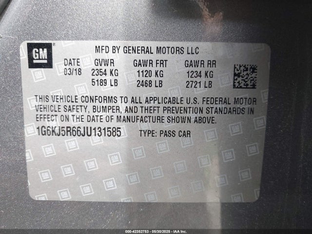 2018 CADILLAC CT6 1G6KJ5R66JU131585 Photo 8