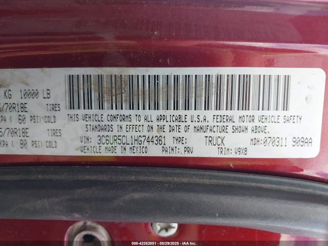 3C6UR5CL1HG744361 RAM 2500