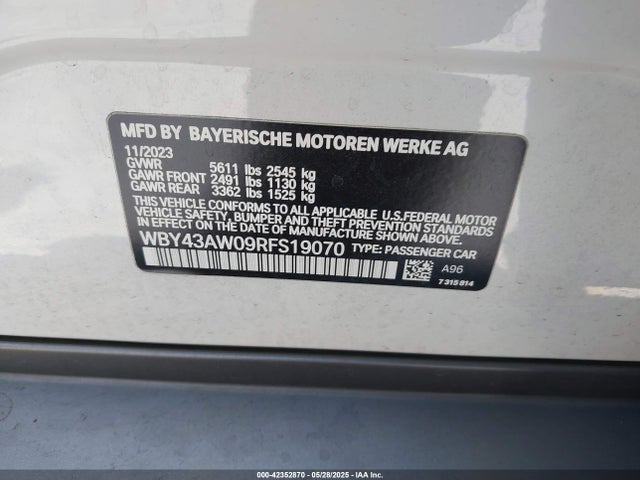 BMW I4 2024 WBY43AW09RFS19070 Image 9