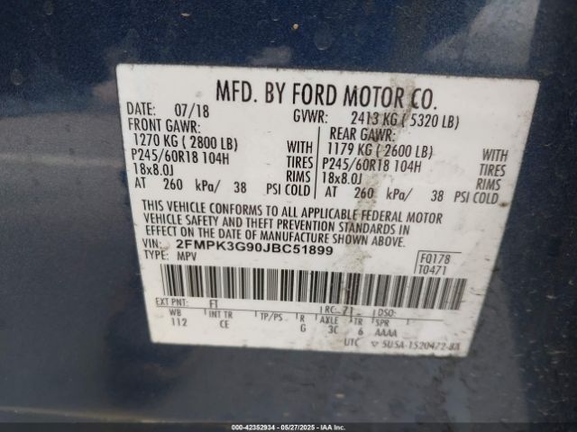 2018 FORD EDGE 2FMPK3G90JBC51899 Photo 8