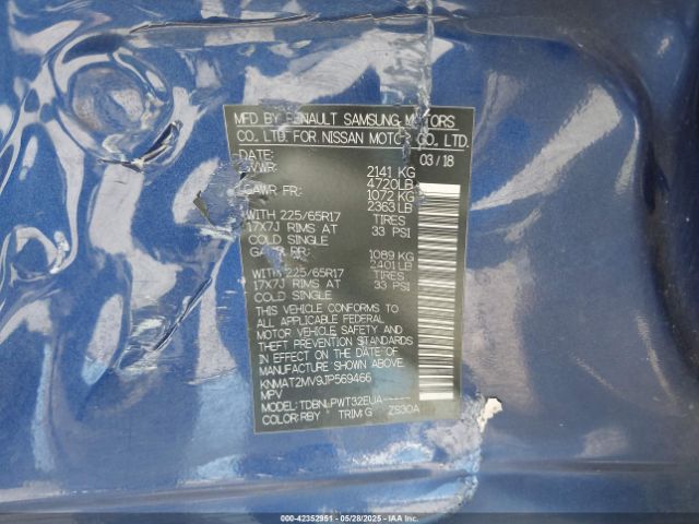 KNMAT2MV9JP569466 Nissan ROGUE S