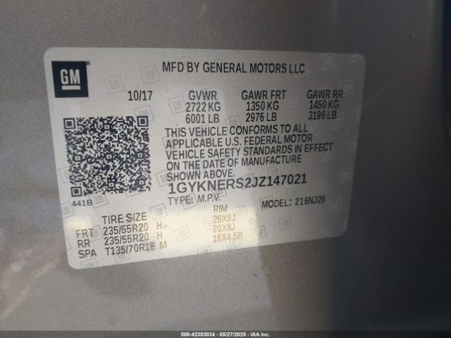 2018 CADILLAC XT5 1GYKNERS2JZ147021 Photo 8