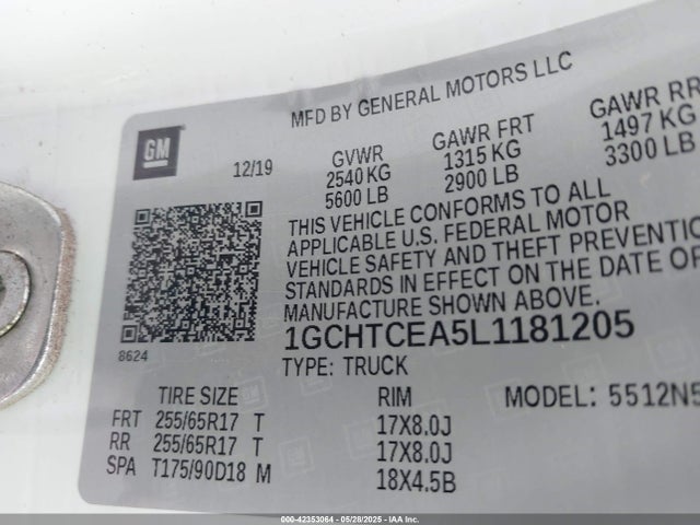 Chevrolet Colorado 2020 1GCHTCEA5L1181205 Image 9