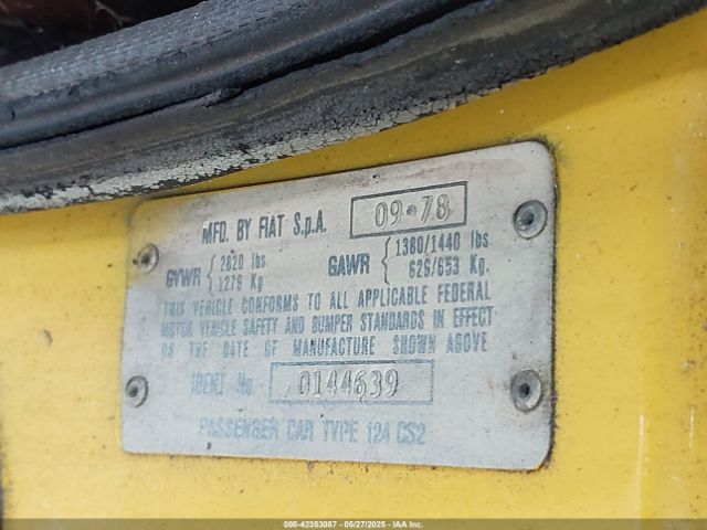 1979 FIAT 124 SPIDER 124CS20144639 Photo 8