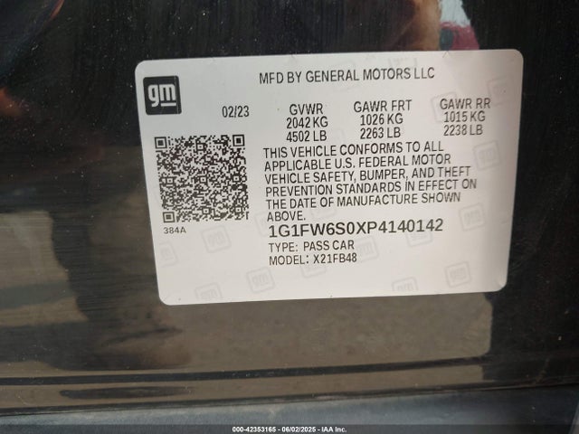 1G1FW6S0XP4140142 Chevrolet 2023