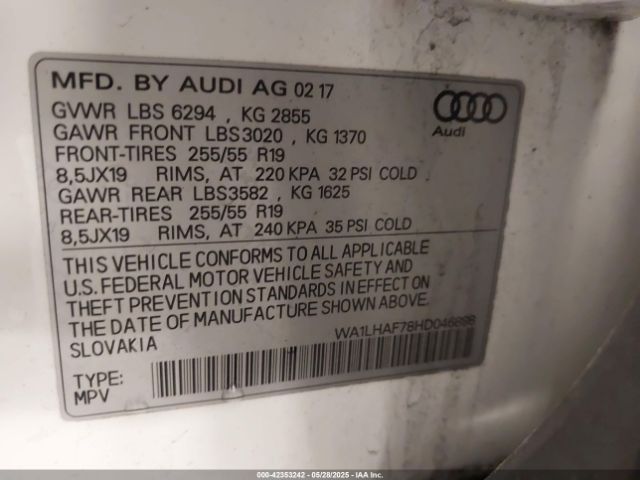 2017 AUDI Q7 WA1LHAF78HD046898 Photo 8
