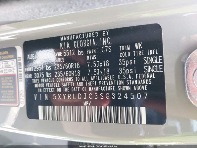 2025 KIA SORENTO 5XYRLDJC3SG324507 Photo 8