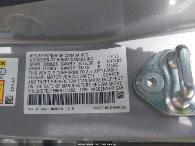 2024 HONDA CIVIC 2HGFE2F56RH525262 Photo 8