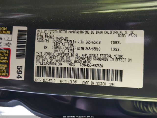 3TMLB5JN2RM041884 Toyota t24a-fts