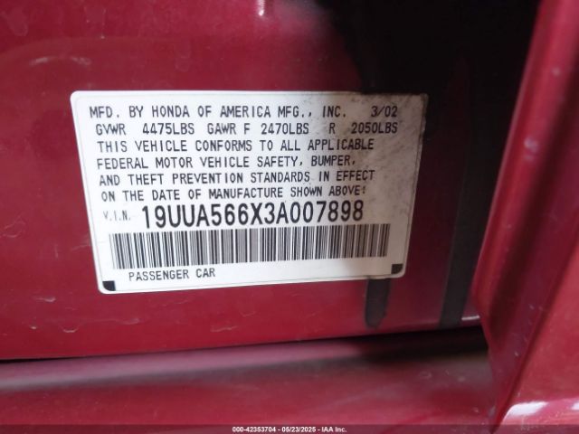 2003 ACURA TL 19UUA566X3A007898 Photo 8