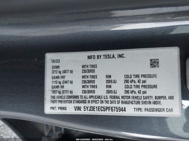 2023 TESLA MODEL 3 5YJ3E1EC5PF675944 Photo 8
