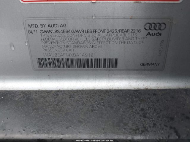 2011 AUDI A3 WAUBEAFMXBA149181 Photo 8