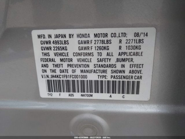 JH4KC1F91FC001000 Acura RLX