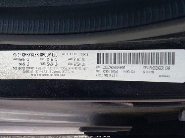 1C3CDZAB2EN148994 Dodge AVENGER SE
