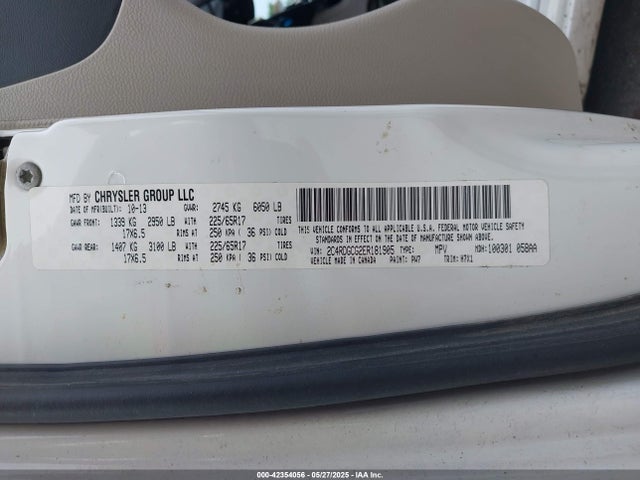 2C4RDGCG2ER181905 Dodge Grand Caravan Sxt