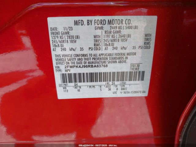 2024 FORD EDGE 2FMPK4J96RBA63768 Photo 8