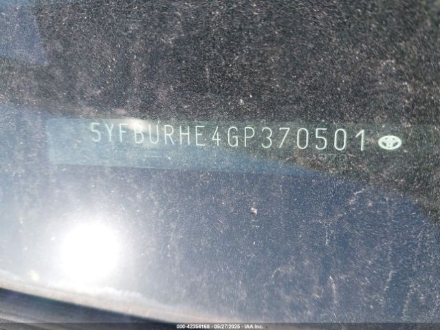 5YFBURHE4GP370501 Toyota COROLLA LE
