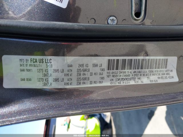 1C4PJMDX7KD167722 Jeep 2019