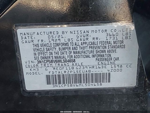2021 NISSAN KICKS 3N1CP5BV6ML504658 Photo 8