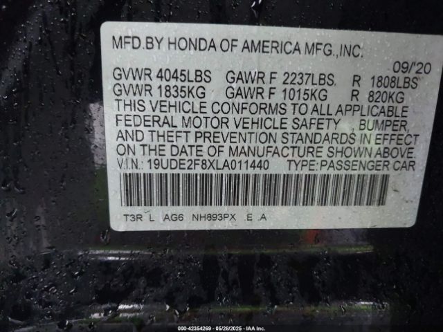 2020 ACURA ILX 19UDE2F8XLA011440 Photo 8