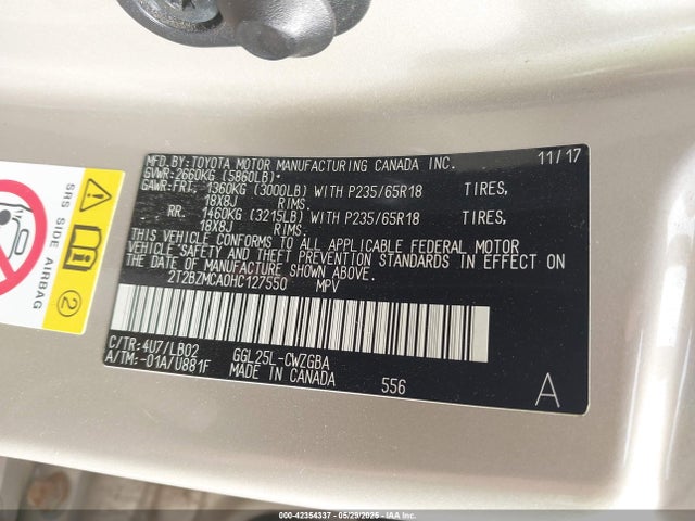 Lexus RX 350 2017 2T2BZMCA0HC127550 Image 9