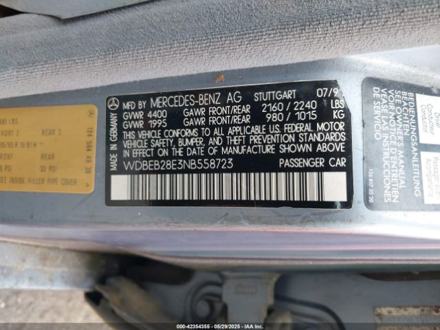 1992 MERCEDES-BENZ 300 WDBEB28E3NB558723 Photo 8