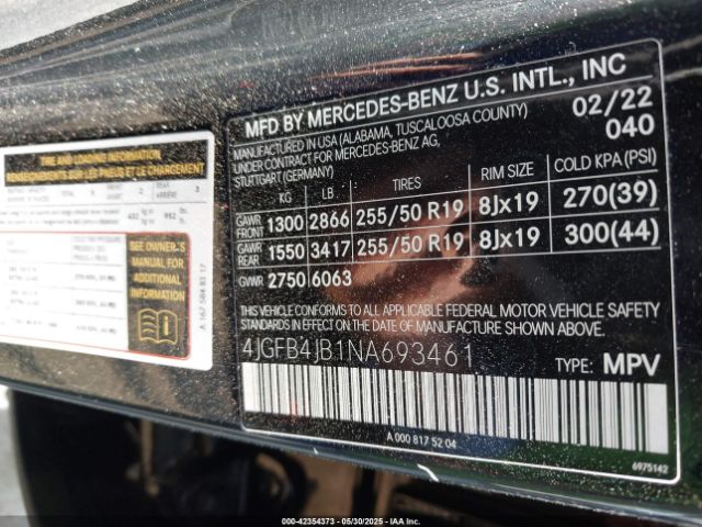 2022 MERCEDES-BENZ GLE 350 4JGFB4JB1NA693461 Photo 8