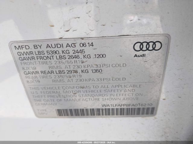 2015 AUDI Q5 WA1LFAFP8FA016210 Photo 8