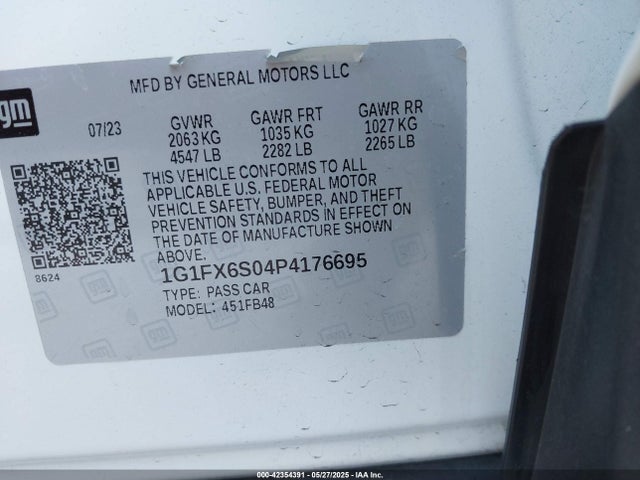 1G1FX6S04P4176695 Chevrolet 2023