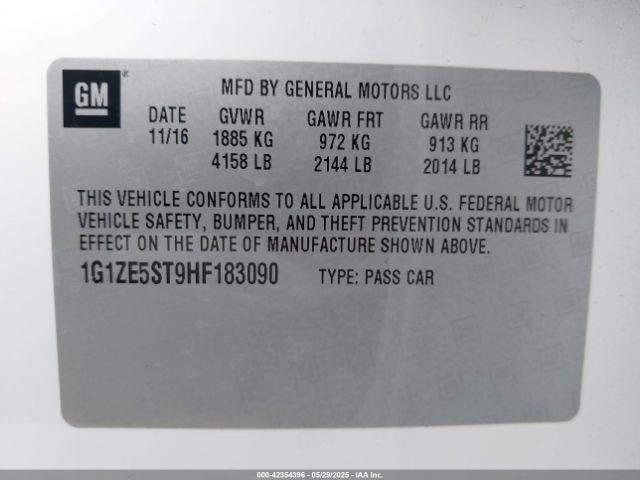 1G1ZE5ST9HF183090 Chevrolet lfv - di: direct injection, vvt: variable valve timing, gen 1