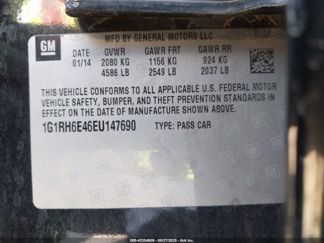 1G1RH6E46EU147690 Chevrolet Volt