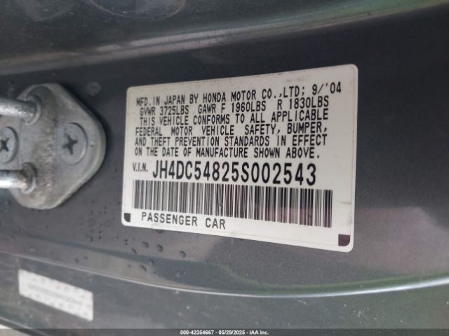 2005 ACURA RSX JH4DC54825S002543 Photo 8