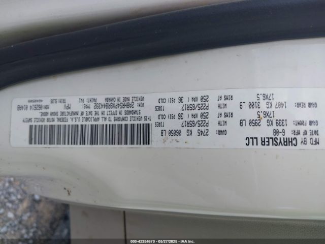 2008 CHRYSLER TOWN & COUNTRY 2A8HR54PX8R844392 Photo 8