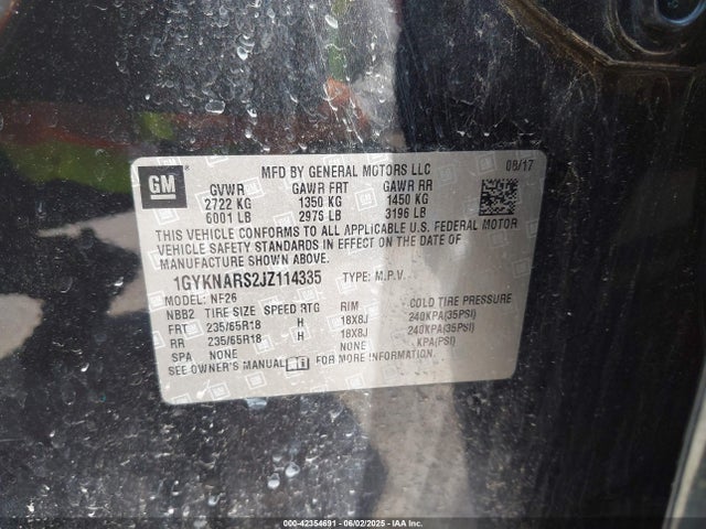 2018 CADILLAC XT5 1GYKNARS2JZ114335 Photo 8