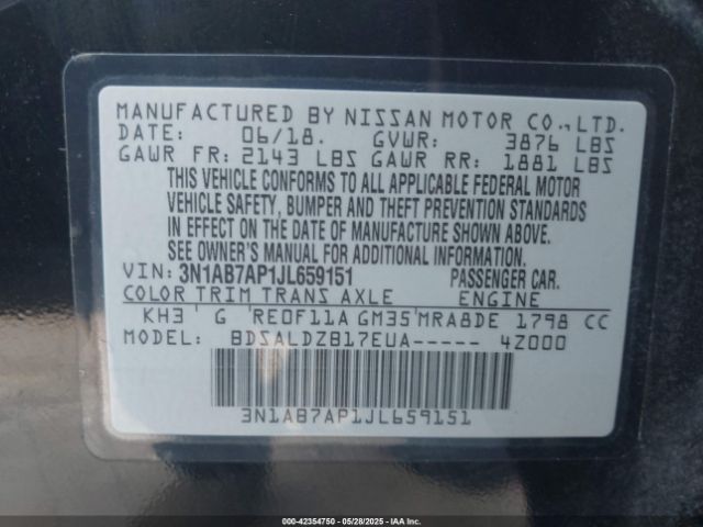 2018 NISSAN SENTRA 3N1AB7AP1JL659151 Photo 8