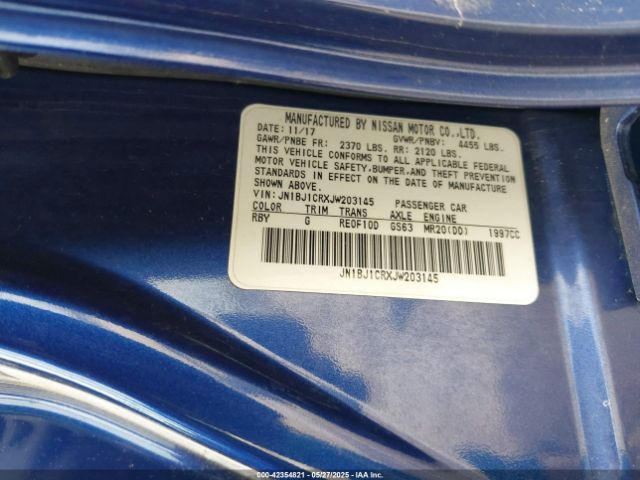 JN1BJ1CRXJW203145 Nissan Rogue Sport S
