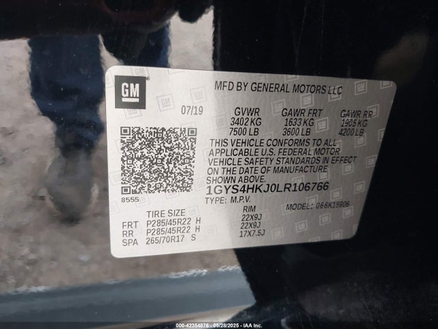 2020 CADILLAC ESCALADE 1GYS4HKJ0LR106766 Photo 8
